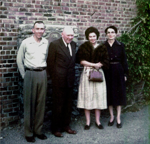 Captain Joe, wife Nina and son Jim (left) host royalty at Concannon Vineyard
