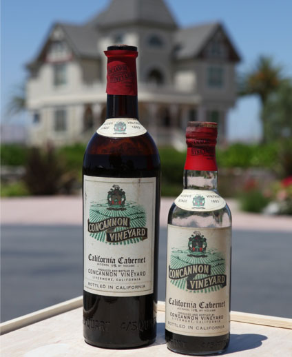 One of the first varietally labeled Cabernet Sauvignon bottles, produced under Captain Joe Concannon