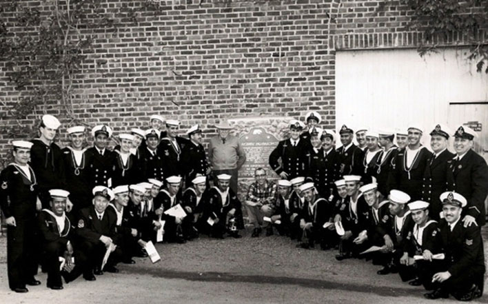 Chilean submarine officers and crew visit Concannon, 1958