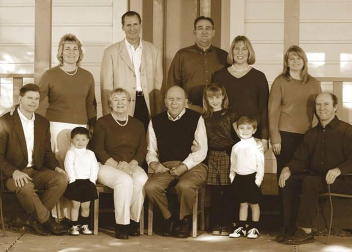 Third, fourth and fifth generations of the Concannon family pose for a portrait, 2007