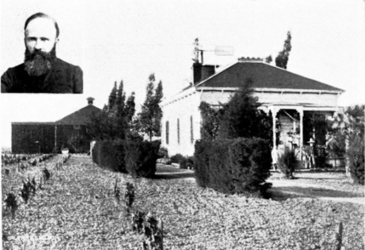 The early Concannon estate, featuring Bordeaux plantings from 1893 and a new winery building (Left)