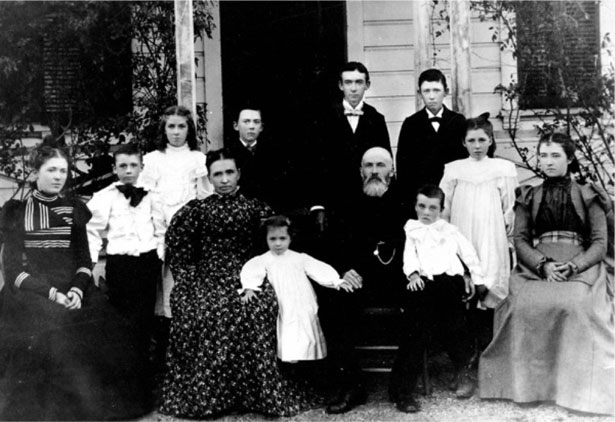 James and Ellen Concannon with their ten children