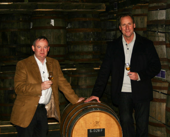 John Concannon meets with Noel Sweeney, master blender at Cooley Distillery to craft a limited edition Irish Whiskey, finished in Concannon oak barrels and crafted as a tribute to the vineyard’s founder, James Concannon