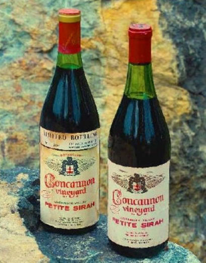 Jim Concannon introduces the world’s first bottling of Petite Sirah as a varietal, crafting the wine from his 1961 vintage, 1964