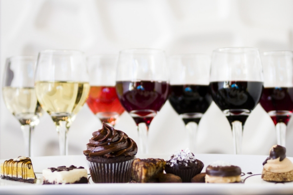 A variety of wine and dessert pairings